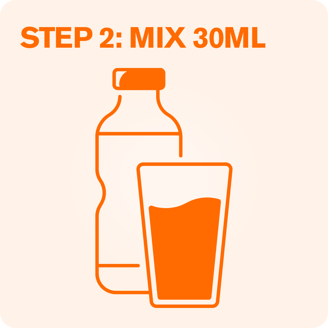 Take 30 ml of Skin Glow Booti Juice and mix it with an equal quantity of water.